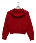 FRAY IDフレイ アイディー）の古着「ドルマンスリーブオフショルダーニット」｜レッド