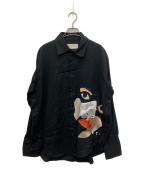 Licht Bestrebenリヒトベシュトレーベン）の古着「刺繍シャツ」｜ブラック