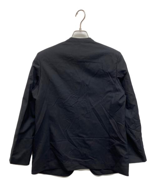edition（エディション）edition (エディション) ウォッシャブルトロノーカラージャケット ブラック サイズ:34の古着・服飾アイテム