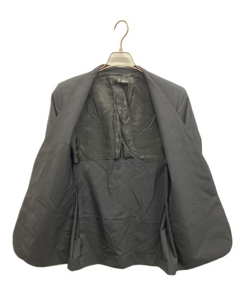 edition（エディション）edition (エディション) ウォッシャブルトロノーカラージャケット ブラック サイズ:34の古着・服飾アイテム
