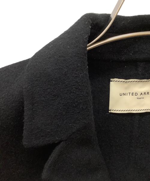 UNITED ARROWS（ユナイテッドアローズ）UNITED ARROWS (ユナイテッドアローズ) リバー テーラード ミドルコート ブラック サイズ:36の古着・服飾アイテム