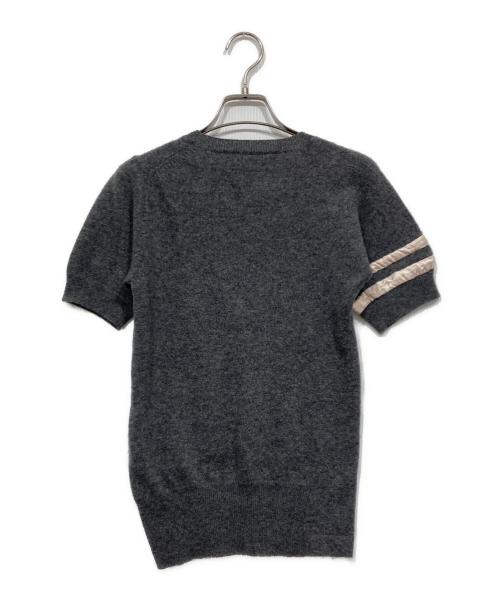 sacai（サカイ）sacai (サカイ) カシミヤ混半袖ニット グレー サイズ:1の古着・服飾アイテム