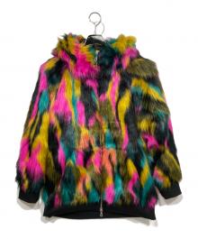 NO ID.（ノーアイディー）の古着「MIXフェイクファーフーデッドBLZブルゾン」｜マルチカラー