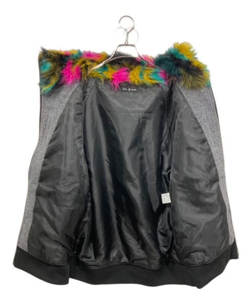 NO ID.（ノーアイディー）NO ID. (ノーアイディー) MIXフェイクファーフーデッドBLZブルゾン マルチカラー サイズ:ONEの古着・服飾アイテム