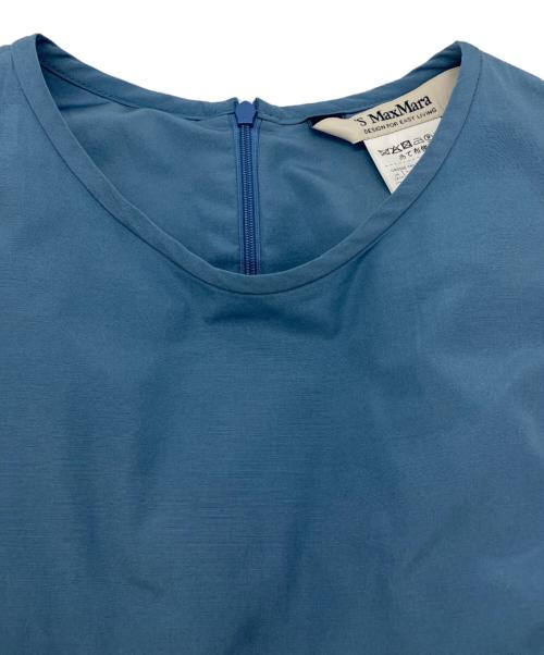 'S Max Mara（エスマックスマーラ）'S Max Mara (エスマックスマーラ) タックワンピース ブルー サイズ:36の古着・服飾アイテム
