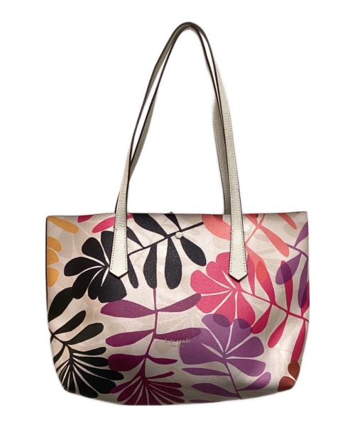 Kate Spade（ケイトスペード）Kate Spade (ケイトスペード) 花柄トートバッグ ホワイトの古着・服飾アイテム