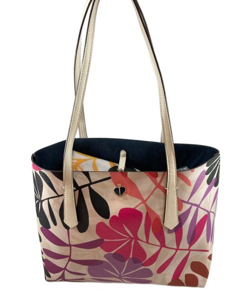Kate Spade（ケイトスペード）Kate Spade (ケイトスペード) 花柄トートバッグ ホワイトの古着・服飾アイテム