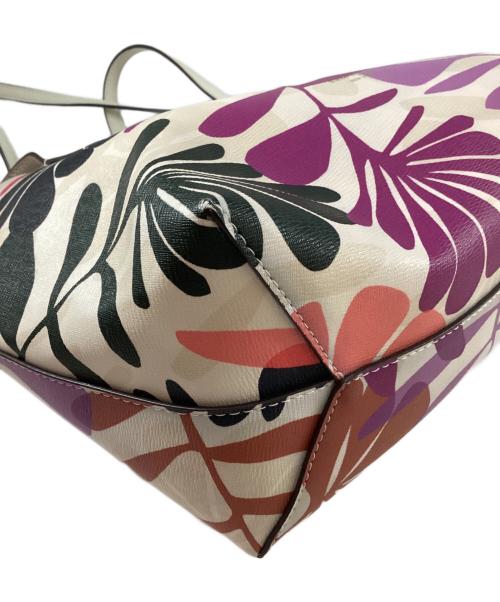 Kate Spade（ケイトスペード）Kate Spade (ケイトスペード) 花柄トートバッグ ホワイトの古着・服飾アイテム
