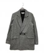 BEAUTY&YOUTHビューティーアンドユース）の古着「ハウンドトゥース＆チェック ルーズジャケット」｜ブラック