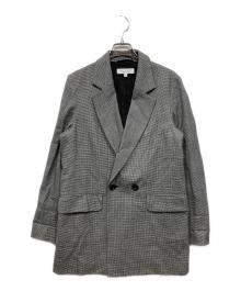 BEAUTY&YOUTH（ビューティーアンドユース）の古着「ハウンドトゥース＆チェック ルーズジャケット」｜ブラック