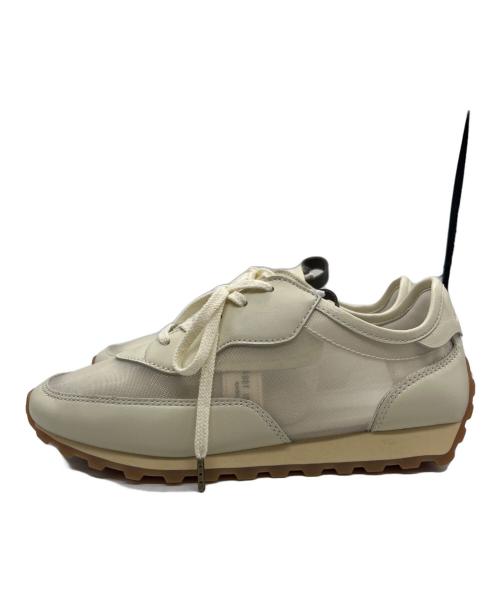 FOOT INDUSTRY（フットインダストリー）FOOT INDUSTRY (フットインダストリー) MANOF (マノフ) CURVE LINE MESH SNEAKER　カーブラインメッシュスニーカー アイボリー サイズ:24の古着・服飾アイテム