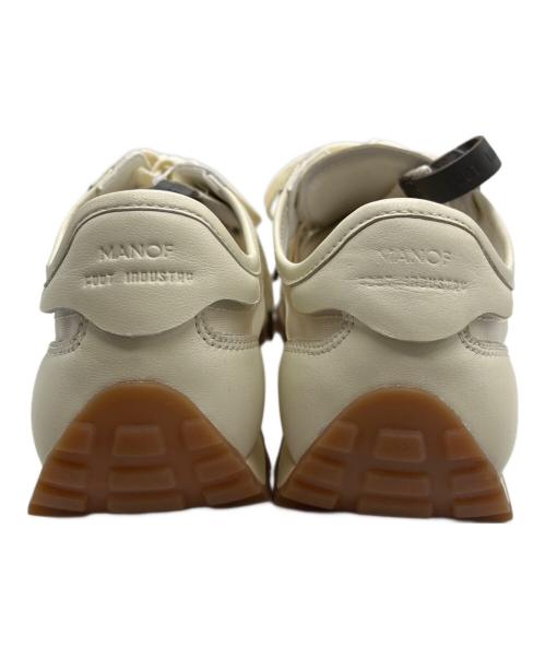 FOOT INDUSTRY（フットインダストリー）FOOT INDUSTRY (フットインダストリー) MANOF (マノフ) CURVE LINE MESH SNEAKER　カーブラインメッシュスニーカー アイボリー サイズ:24の古着・服飾アイテム