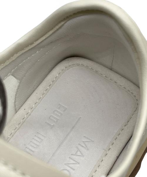 FOOT INDUSTRY（フットインダストリー）FOOT INDUSTRY (フットインダストリー) MANOF (マノフ) CURVE LINE MESH SNEAKER　カーブラインメッシュスニーカー アイボリー サイズ:24の古着・服飾アイテム