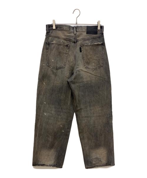 flagstuff（フラグスタフ）flagstuff (フラグスタフ) BORO DENIM PANTS ブラック サイズ:Mの古着・服飾アイテム