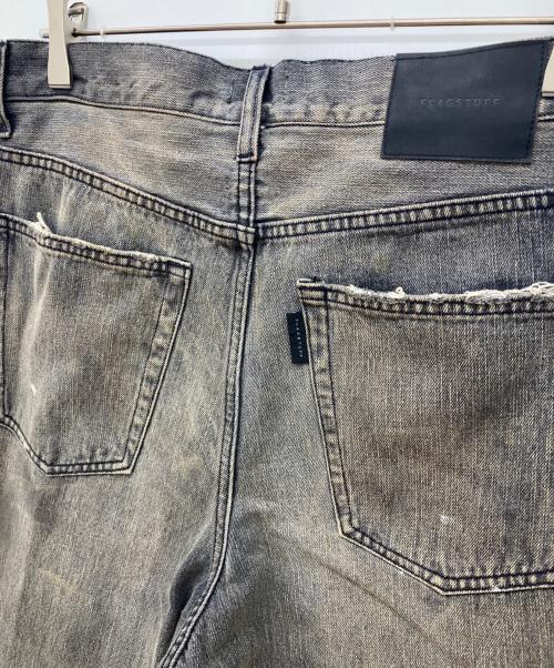 flagstuff（フラグスタフ）flagstuff (フラグスタフ) BORO DENIM PANTS ブラック サイズ:Mの古着・服飾アイテム