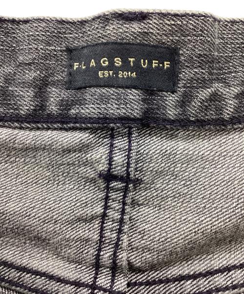 flagstuff（フラグスタフ）flagstuff (フラグスタフ) BORO DENIM PANTS ブラック サイズ:Mの古着・服飾アイテム