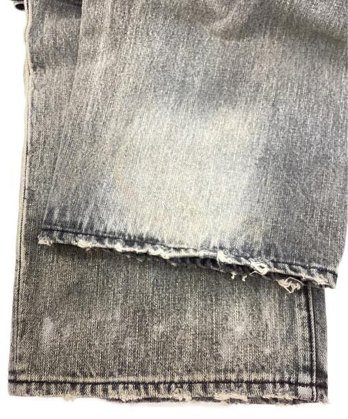 flagstuff（フラグスタフ）flagstuff (フラグスタフ) BORO DENIM PANTS ブラック サイズ:Mの古着・服飾アイテム