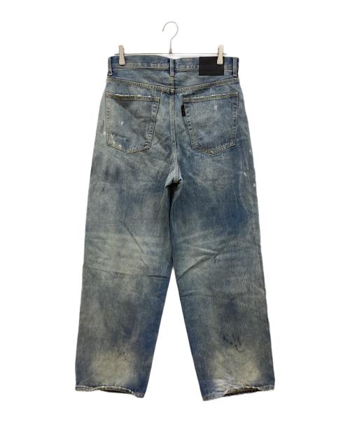 flagstuff（フラグスタフ）flagstuff (フラグスタフ) BORO DENIM PANTS　ボロ　デニム　パンツ インディゴ サイズ:Mの古着・服飾アイテム