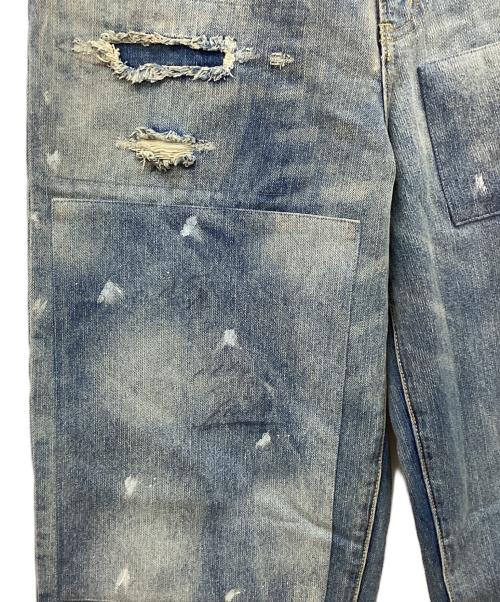 flagstuff（フラグスタフ）flagstuff (フラグスタフ) BORO DENIM PANTS　ボロ　デニム　パンツ インディゴ サイズ:Mの古着・服飾アイテム