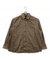 MUZE TURQUOISE LABEL（ミューズ ターコイズ レーベル）の古着「VILOFTR STRIPE SH　ストライプシャツ」｜ブラウン