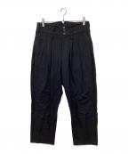 MUZEミューズ）の古着「HI-WEST SLACKS　ハイウエストスラックス」｜ブラック