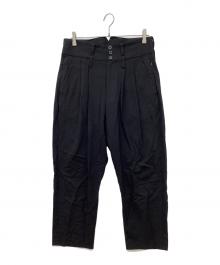 MUZE（ミューズ）の古着「HI-WEST SLACKS　ハイウエストスラックス」｜ブラック