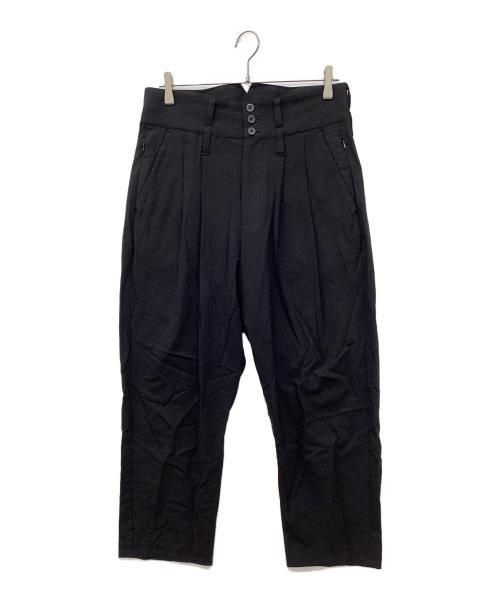 MUZE（ミューズ）MUZE (ミューズ) HI-WEST SLACKS　ハイウエストスラックス ブラック サイズ:1の古着・服飾アイテム