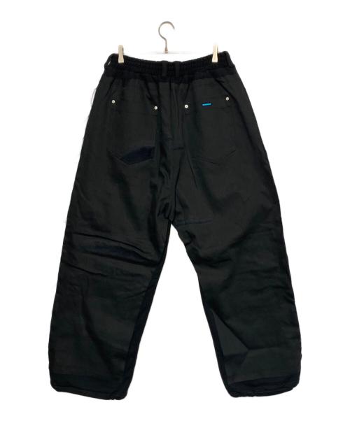 MUZE TURQUOISE LABEL（ミューズ ターコイズ レーベル）MUZE TURQUOISE LABEL (ミューズ ターコイズ レーベル) MINUS (マイナス) SWEAT DOCKING CRUSH DENIM TROUSERS ブラック サイズ:2の古着・服飾アイテム