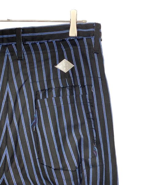 MUZE TURQUOISE LABEL（ミューズ ターコイズ レーベル）MUZE TURQUOISE LABEL (ミューズ ターコイズ レーベル) el conductorh (コンダクター) BONDAGE STRAIGHT TROUSERS ブルー サイズ:4の古着・服飾アイテム