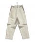 MUZE TURQUOISE LABEL（ミューズ ターコイズ レーベル）の古着「CIRCUIT WIDE LEATHER TROUSERS」｜オフホワイト