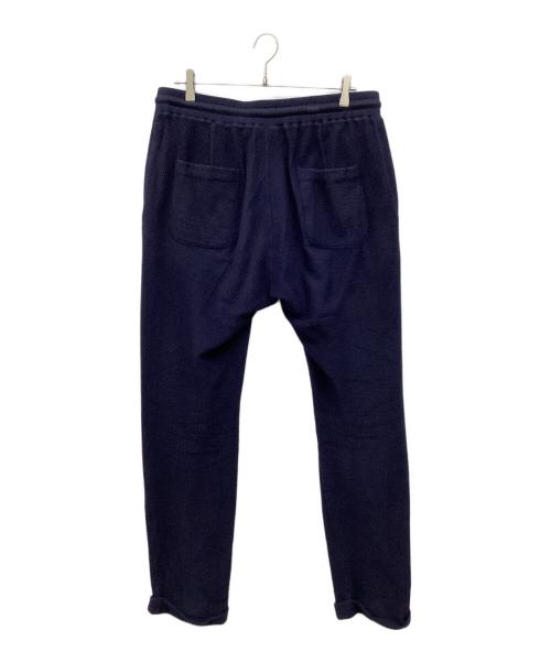 AKM（エーケーエム）AKM (エーケーエム) KARAMI JERSEY EASY TROUSER　イージートラウザーパンツ ネイビー サイズ:XLの古着・服飾アイテム