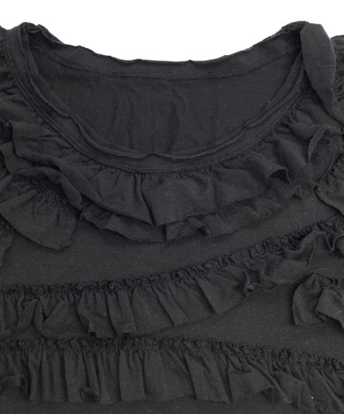 cccmalie（シーマリー）cccmalie (シーマリー) フリルTシャツ ブラック サイズ:38の古着・服飾アイテム