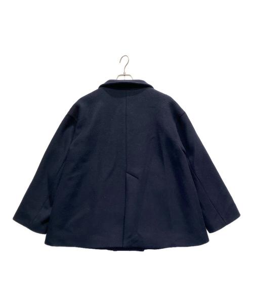 LANVIN en Bleu（ランバンオンブルー）LANVIN en Bleu (ランバンオンブルー) ダブルメルトンPコート ネイビー サイズ:Sの古着・服飾アイテム