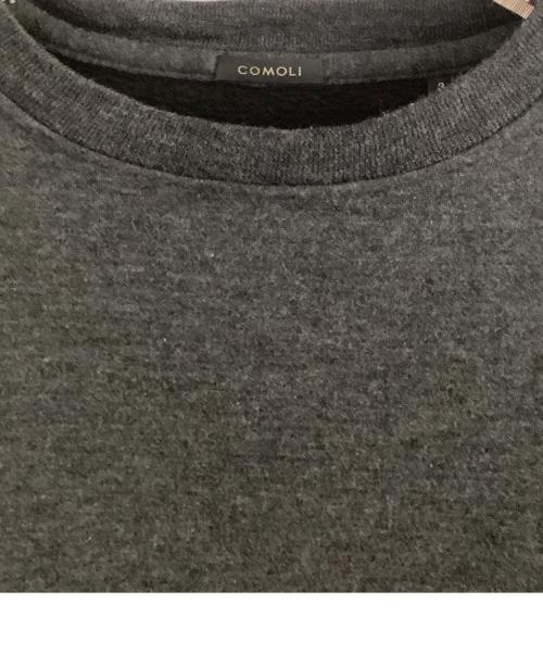 COMOLI（コモリ）COMOLI (コモリ) W/C/Si 長袖クルー チャコールグレー サイズ:3の古着・服飾アイテム