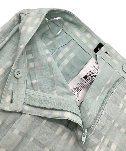 EMPORIO ARMANI（エンポリオ アルマーニ）EMPORIO ARMANI (エンポリオ アルマーニ) チェックワイドパンツ ミントグリーン サイズ:38の古着・服飾アイテム