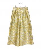 CYCLASシクラス）の古着「シルク混 プリントワイドパンツ」｜イエロー