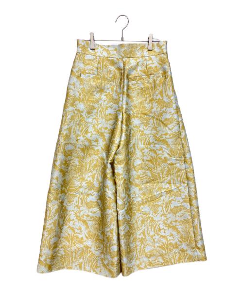CYCLAS（シクラス）CYCLAS (シクラス) シルク混 プリントワイドパンツ イエロー サイズ:34の古着・服飾アイテム