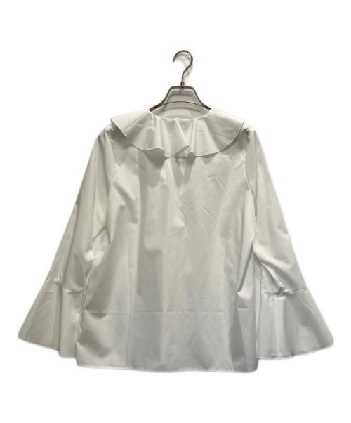 UNITED ARROWS（ユナイテッドアローズ）UNITED ARROWS (ユナイテッドアローズ) ラッフルフリルブラウス ホワイト サイズ:FREEの古着・服飾アイテム
