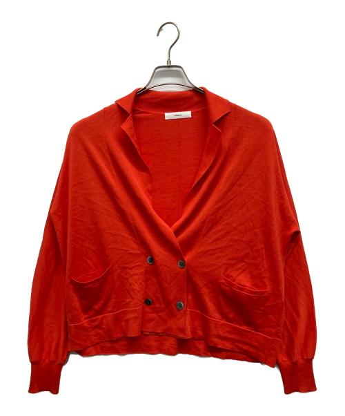 ebure（エブール）ebure (エブール) ライトシルクコットン カーディガン レッド サイズ:38の古着・服飾アイテム