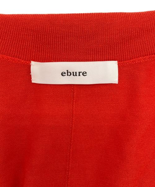 ebure（エブール）ebure (エブール) ライトシルクコットン カーディガン レッド サイズ:38の古着・服飾アイテム
