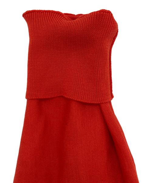 ebure（エブール）ebure (エブール) ライトシルクコットン カーディガン レッド サイズ:38の古着・服飾アイテム