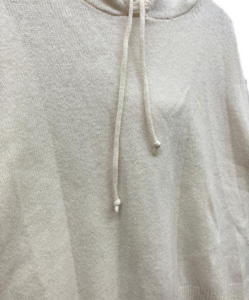 POLO RALPH LAUREN（ポロ・ラルフローレン）POLO RALPH LAUREN (ポロ・ラルフローレン) ウールカシミヤニットショートパーカー アイボリー サイズ:SIZE Mの古着・服飾アイテム