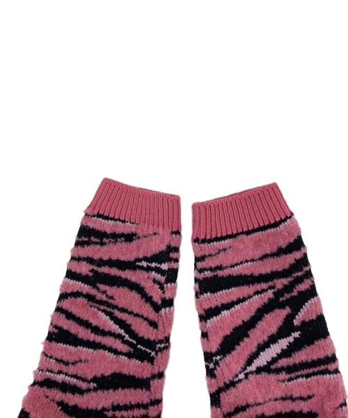 STELLA McCARTNEY（ステラマッカートニー）STELLA McCARTNEY (ステラマッカートニー) ゼブラ柄ニットカーディガン フューシャピンク サイズ:38の古着・服飾アイテム