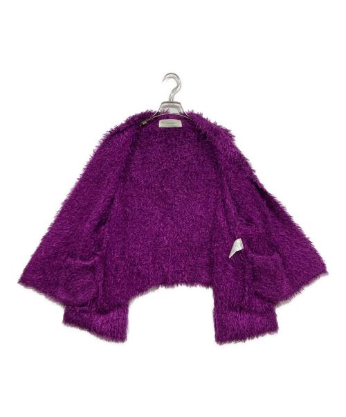 CYCLAS（シクラス）CYCLAS (シクラス) シャギーカーディガン パープル サイズ:36の古着・服飾アイテム