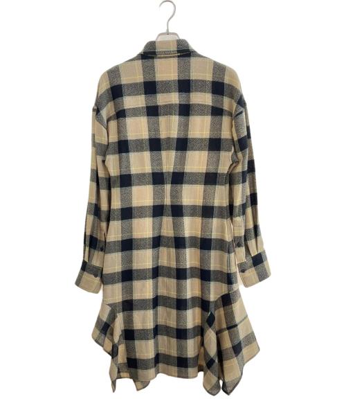 STELLA McCARTNEY（ステラマッカートニー）STELLA McCARTNEY (ステラマッカートニー) チェックシャツワンピース ベージュ サイズ:40の古着・服飾アイテム
