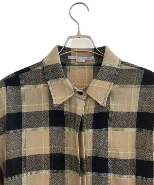 STELLA McCARTNEY（ステラマッカートニー）STELLA McCARTNEY (ステラマッカートニー) チェックシャツワンピース ベージュ サイズ:40の古着・服飾アイテム