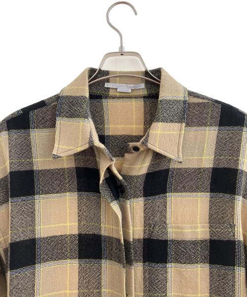 STELLA McCARTNEY（ステラマッカートニー）STELLA McCARTNEY (ステラマッカートニー) チェックシャツワンピース ベージュ サイズ:40の古着・服飾アイテム