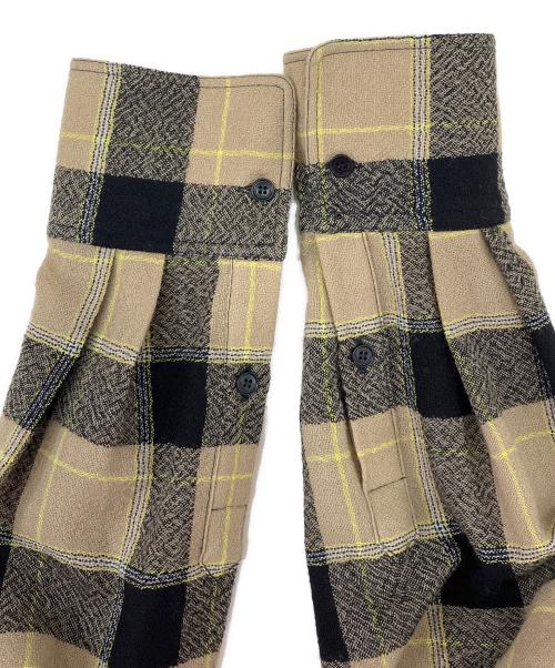 STELLA McCARTNEY（ステラマッカートニー）STELLA McCARTNEY (ステラマッカートニー) チェックシャツワンピース ベージュ サイズ:40の古着・服飾アイテム