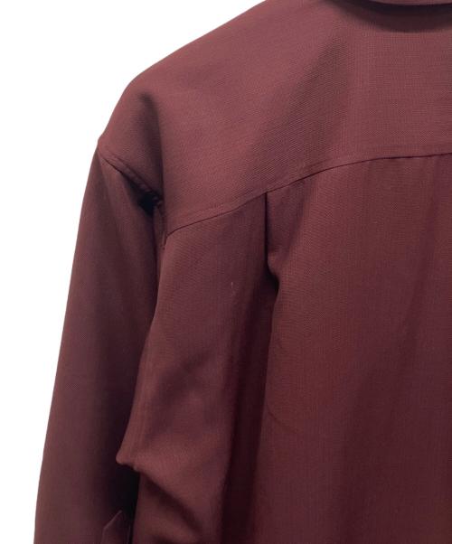 PLAN C（プランシー）Plan C (プランシー) Crop Front Hi-Lo L/S Shirt ボルドー サイズ:36の古着・服飾アイテム