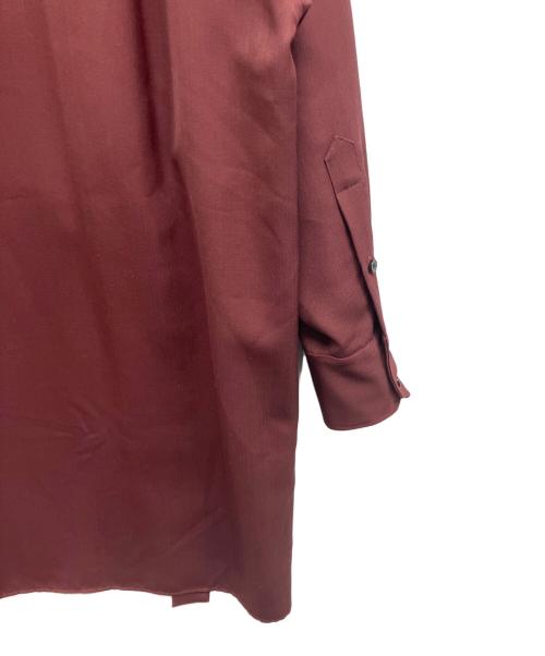 PLAN C（プランシー）Plan C (プランシー) Crop Front Hi-Lo L/S Shirt ボルドー サイズ:36の古着・服飾アイテム